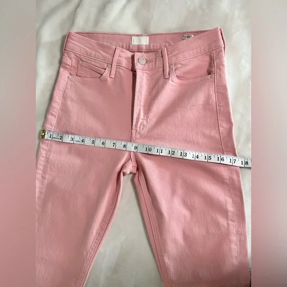 MOTHER Straight Leg Jeans in Soft Pink - Picture 11 of 11